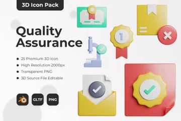 Quality Assurance 3D Icon Pack