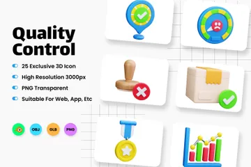 Quality Control 3D Icon Pack