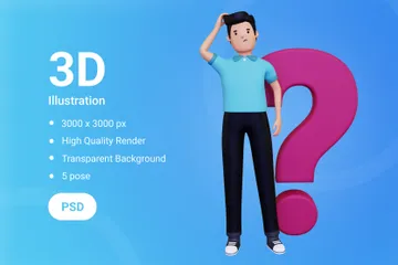 Question 3D Illustration Pack
