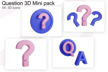 Question Pack 3D Icon