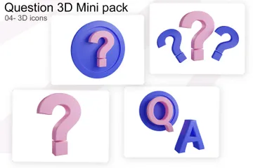 Question 3D Icon Pack