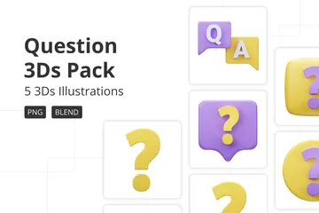 Question 3D Icon Pack