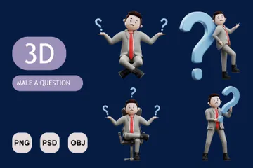 Question 3D Illustration Pack