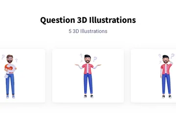 Question 3D Illustration Pack
