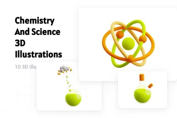 Química e Ciência Pacote de Illustration 3D