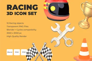 Racing 3D Icon Pack