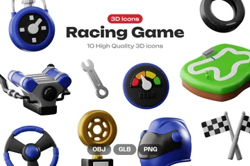 Racing Game 3D Icon Pack