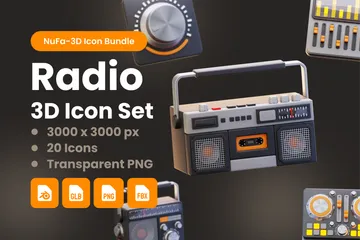 RADIO 3D Icon Pack