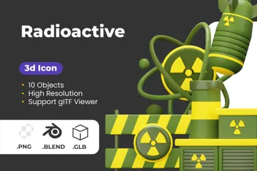 Radioaktive Dinge 3D Icon Pack