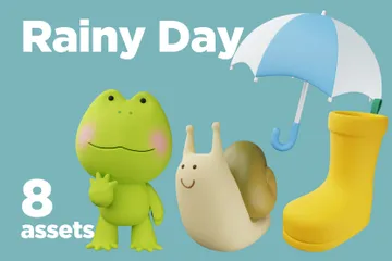 Rainy Day 3D Icon Pack