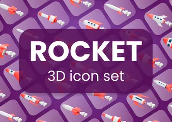 Rakete 3D Icon Pack