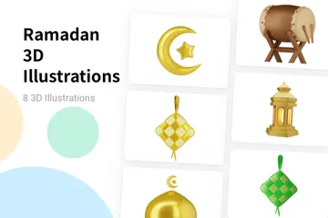 Ramadã Pacote de Illustration 3D