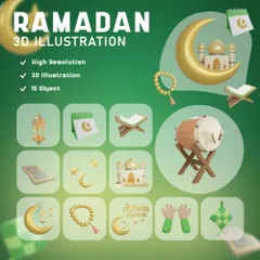 Ramadã 3D Icon Pack