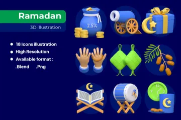 Ramadã Pacote de Icon 3D