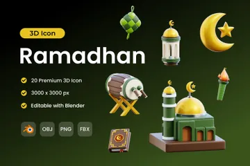 Ramadã 3D Icon Pack