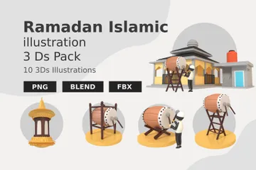 Ramadã Islâmico Pacote de Icon 3D