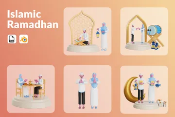 Ramadã Islâmico Pacote de Illustration 3D