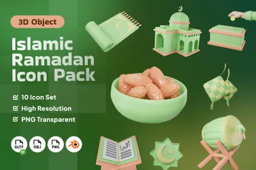 Ramadã Islâmico Pacote de Icon 3D