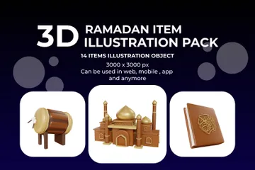 ラマダン 3D Illustrationパック