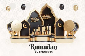ラマダン 3D Illustrationパック