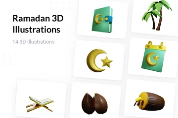 Ramadan 3D Illustration Pack