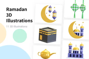 Ramadan 3D Illustration Pack