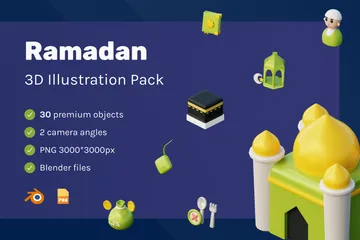 Ramadan 3D Illustration Pack