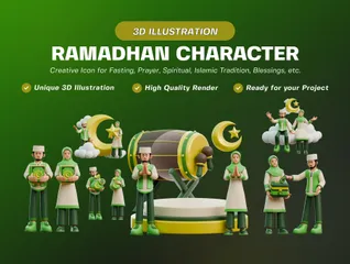 Ramadan 3D Illustration Pack