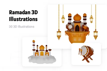 Ramadan 3D Illustration Pack