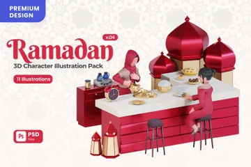 Ramadan Band 4 3D Illustration Pack