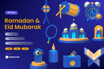 Ramadan et Aïd Moubarak Pack 3D Icon