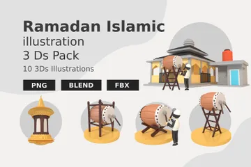 Ramadan Islamisch 3D Icon Pack