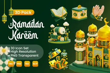 Ramadan Kareem 3D Icon Pack