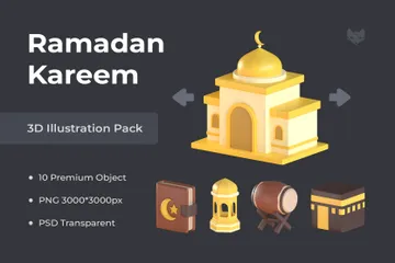 Ramadan Kareem 3D Illustration Pack