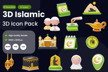 Ramadan Kareem 3D Icon Pack