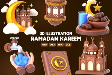 Ramadan Kareem 3D Icon Pack