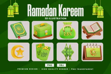 Ramadan Kareem 3D Icon Pack