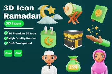 Ramadan Kareem 3D Icon Pack