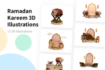 Ramadan Kareem 3D Illustration Pack