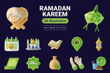 Ramadã Kareem Pacote de Icon 3D