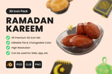 Ramadan Kareem 3D Icon Pack