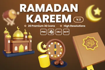 Ramadan Kareem Vol.3 3D Icon Pack