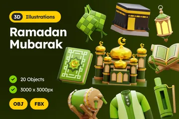 Ramadan Mubarak 3D Icon Pack