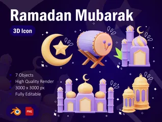 Ramadán Mubarak Paquete de Icon 3D