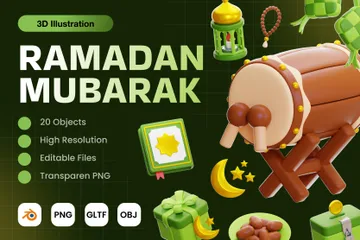 Ramadan Mubarak 3D Icon Pack