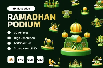 Podio de Ramadán Paquete de Icon 3D