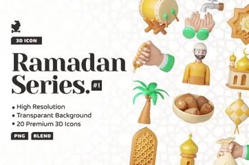 Ramadan Series 1 3D Icon Pack