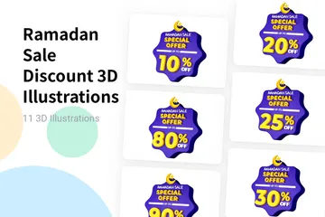 Descuento de venta de Ramadán Paquete de Illustration 3D