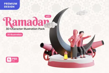 Ramadán Vol 1 Paquete de Illustration 3D