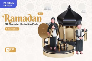 Ramadán Vol 2 Paquete de Illustration 3D